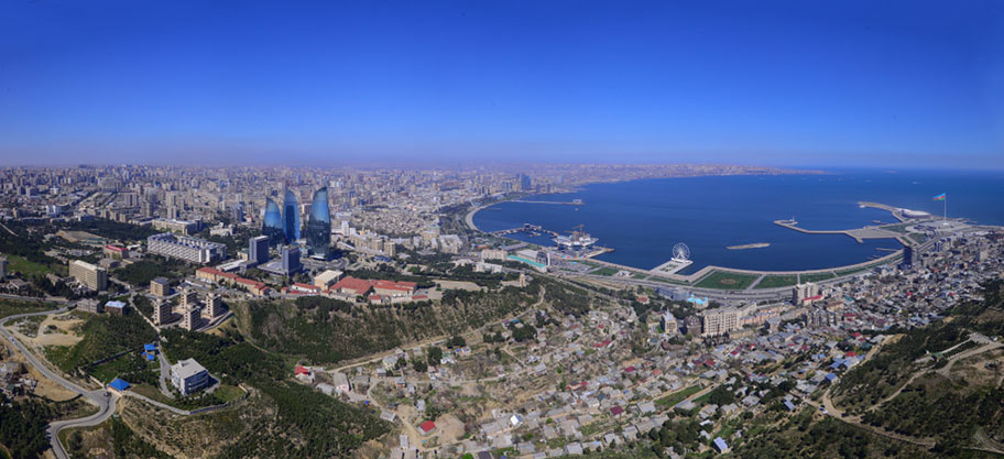 Luftaufnahme Baku Baku Ferien Luftaufnahme