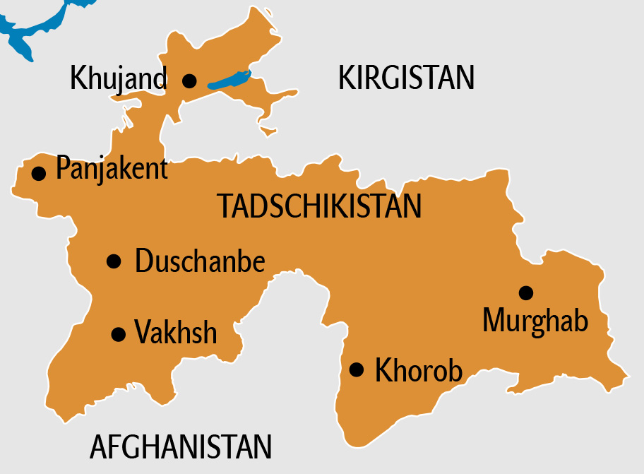 Tadschikistan Karte